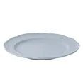 Scallop Stoneware Dinnerware 12 Piece Set Cornflower Blue by Drew