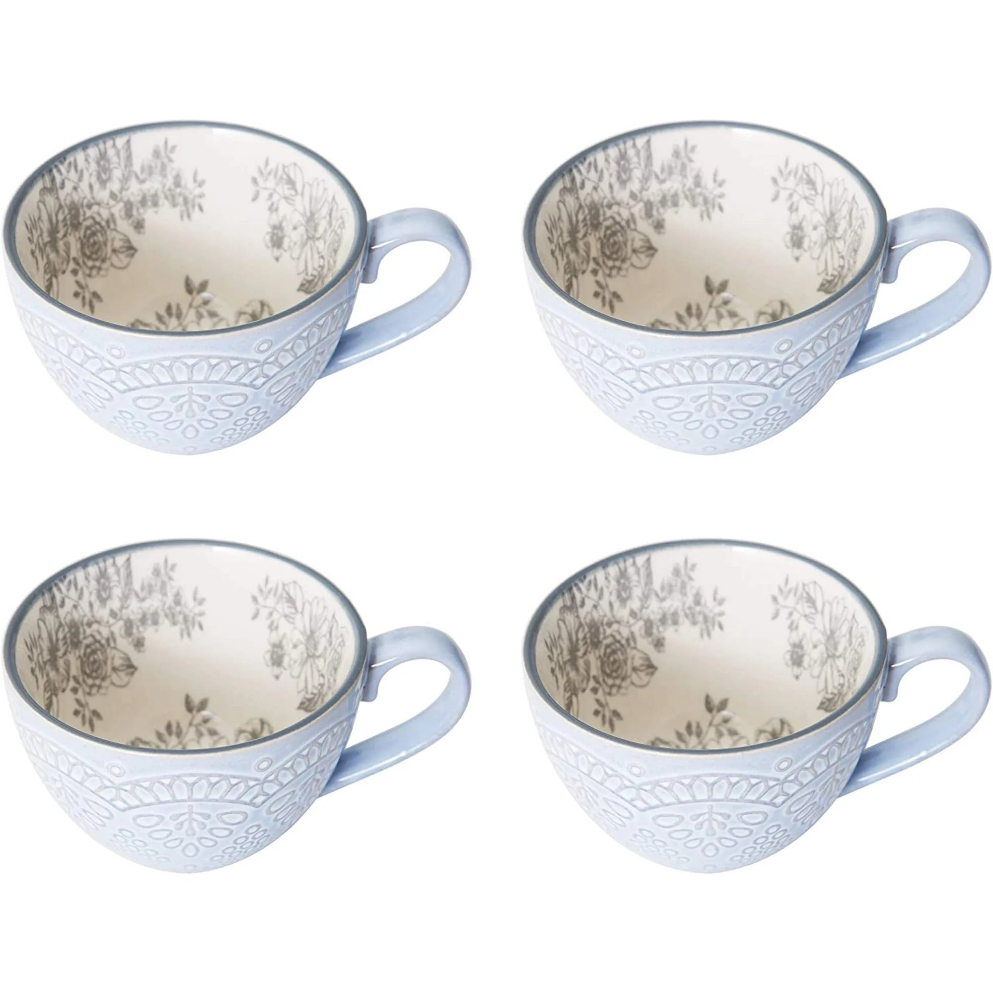 Gabriela Gray 16-Piece Stoneware Dinnerware Set, Service for 4 - ,Gabriela Grey