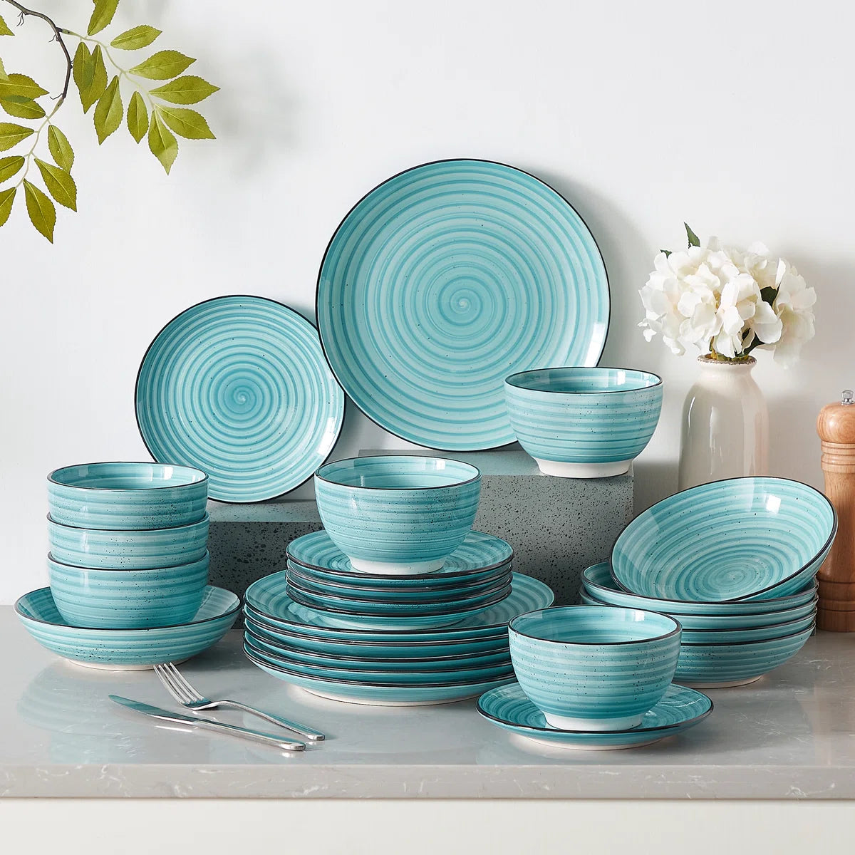 Bonbon 24 Piece Stoneware Dinnerware Set - Service for 6