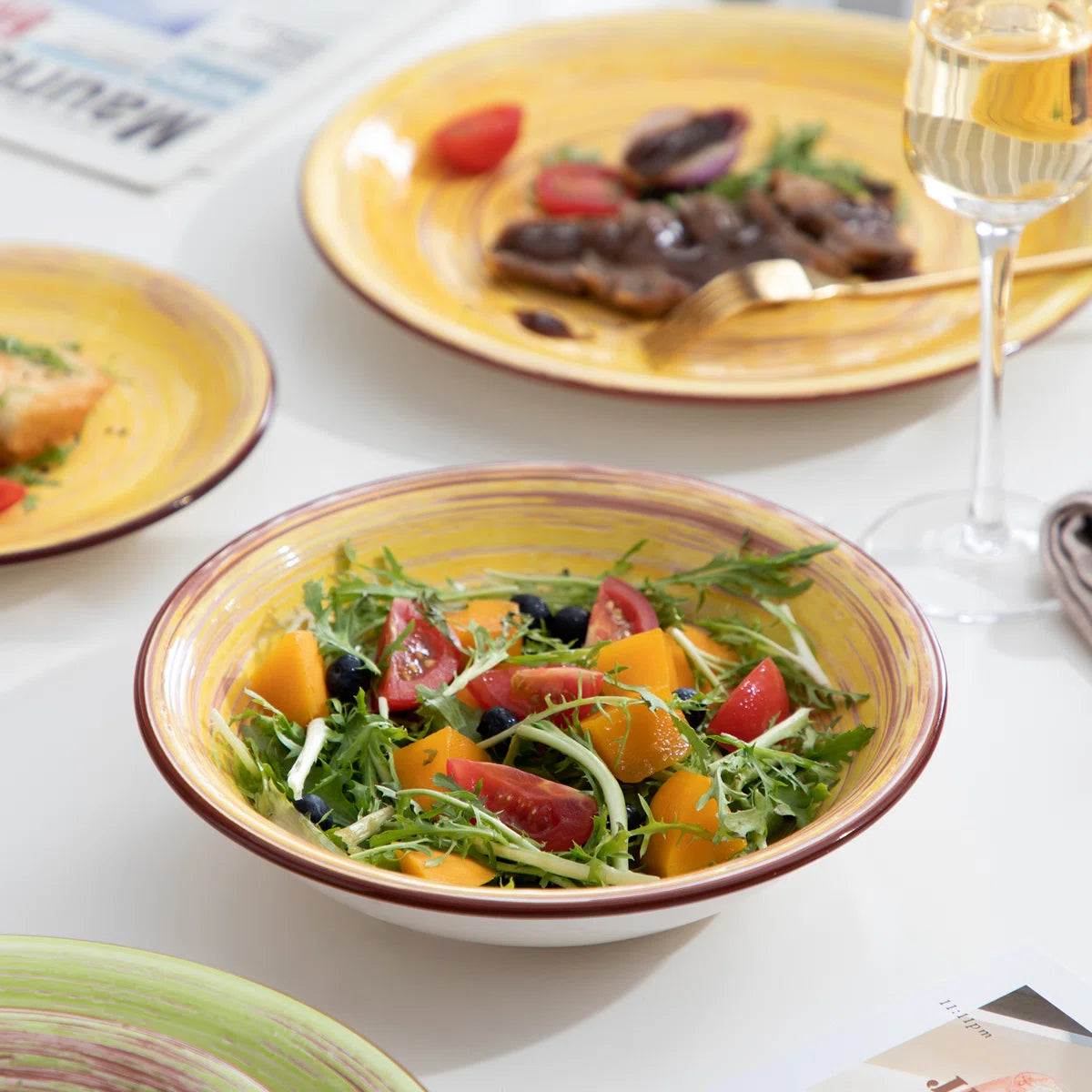 Albero 18 Piece Stoneware Dinnerware Set - Service for 6