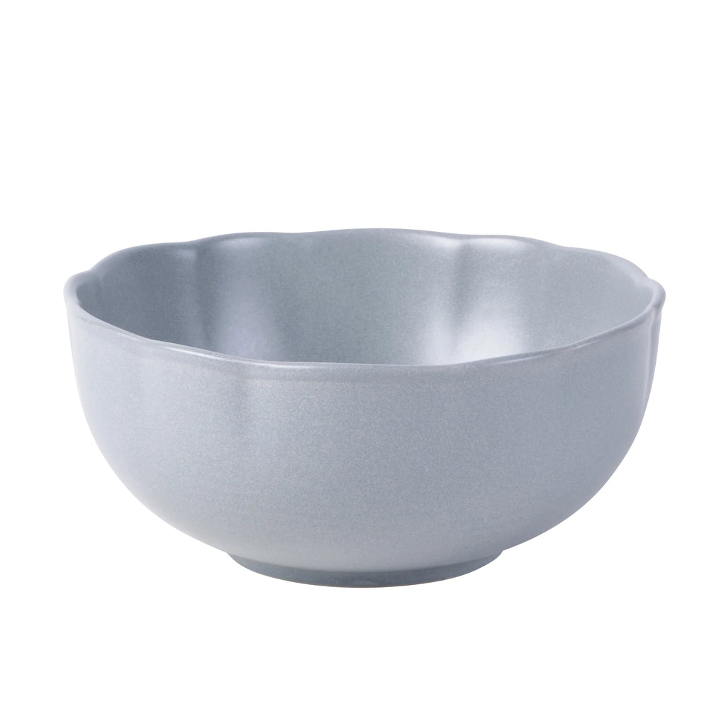 Scallop Stoneware Dinnerware 12 Piece Set Cornflower Blue by Drew
